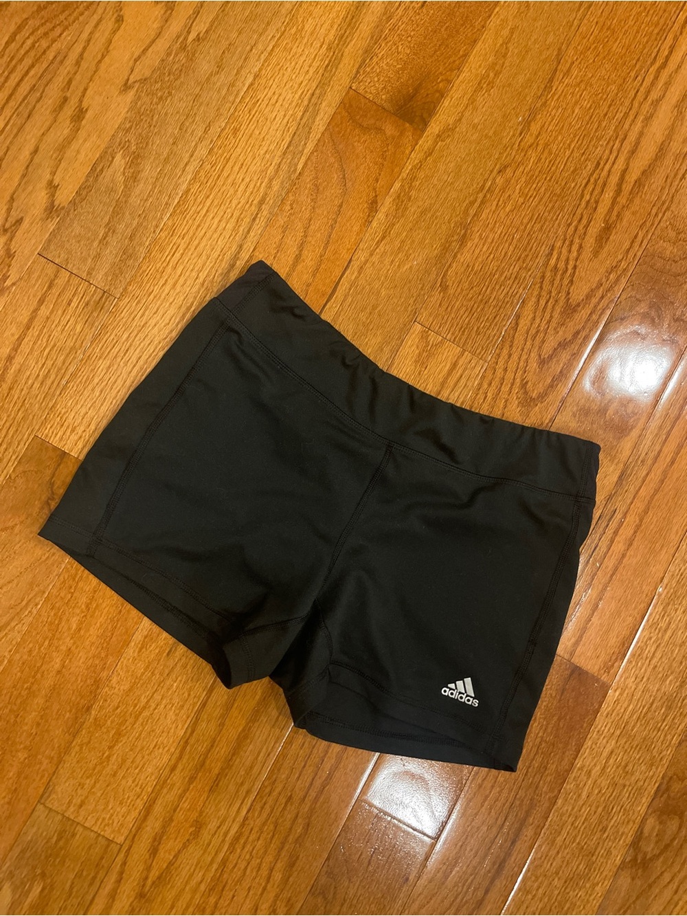 Adidas Women's Black Climalite Short Spandex Athletic Shortie Shorts Large
